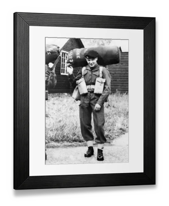 Framed Print : Johnny Byrne Crystal Palace football player pictured when he was in the army in 1959