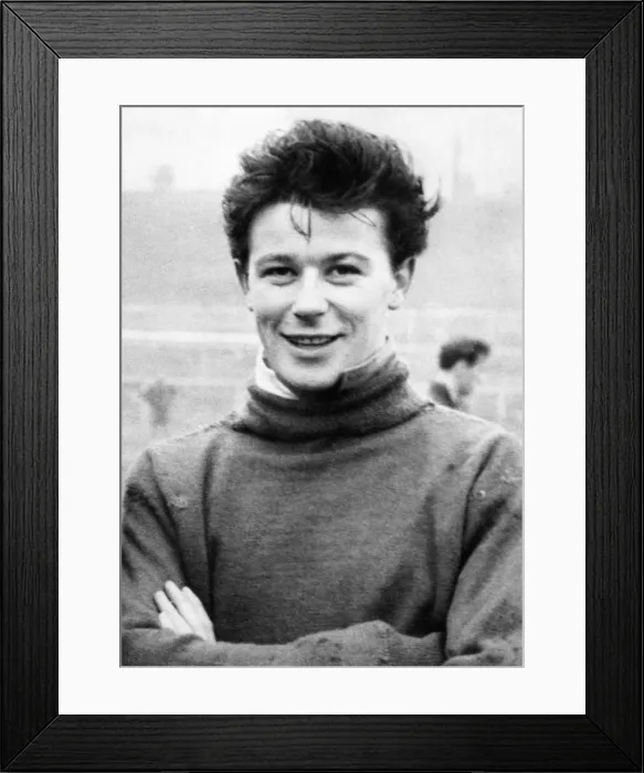 Framed Print : Johnny Byrne Crystal Palace football player aged 16, pictured May 1961 Framed Print : Johnny Byrne Crystal Palace football player aged 16, pictured May 1961