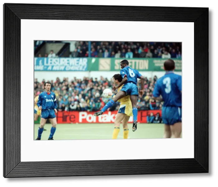 Framed Print : Littlewoods Cup. Oldham Athletic 2-2 Everton 17th February 1990 Framed Print : Littlewoods Cup. Oldham Athletic 2-2 Everton 17th February 1990