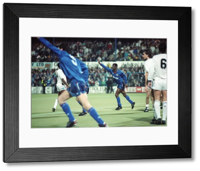 Framed Print : Littlewoods Cup. Oldham Athletic 6-0 West Ham 14th February 1990