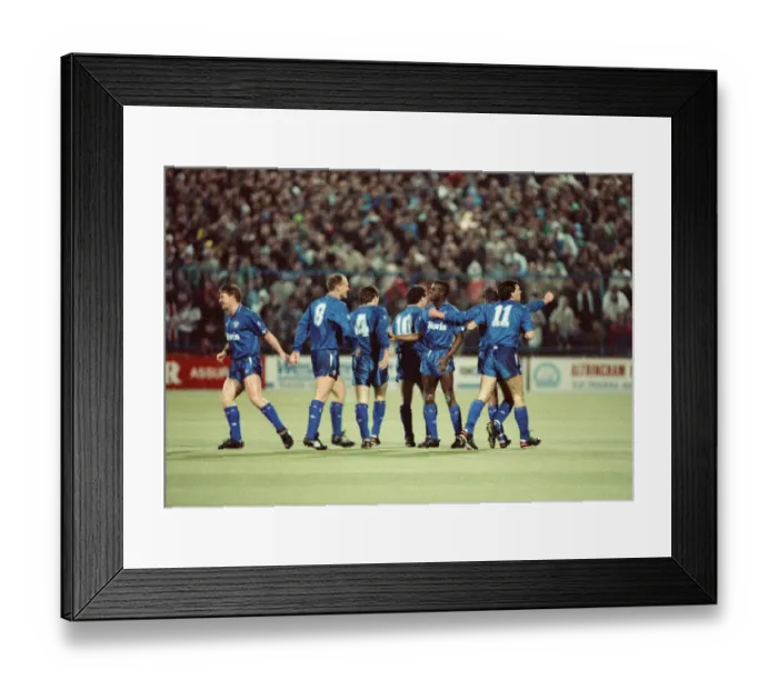 Framed Print : Littlewoods Cup. Oldham Athletic 6-0 West Ham 14th February 1990 Framed Print : Littlewoods Cup. Oldham Athletic 6-0 West Ham 14th February 1990