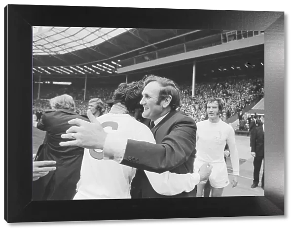 F. A. Cup Final 1972 May 6th 1972 Leeds United Manager Don Revie congratulates his