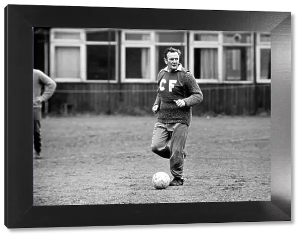 The boss is backand hes ready for action. Don Revie pictured during a training