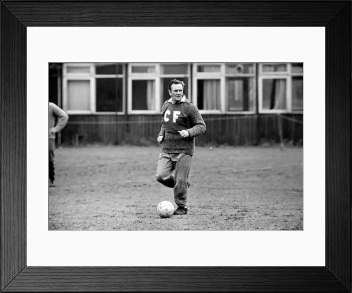 Framed Print : The boss is backand hes ready for action. Don Revie pictured during a training