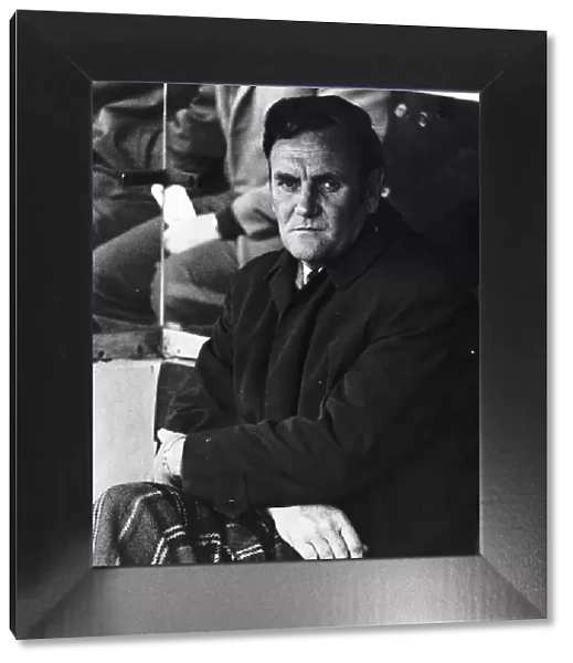 Don Revie Leeds Football Manager watching the game against Leicester. November 1971
