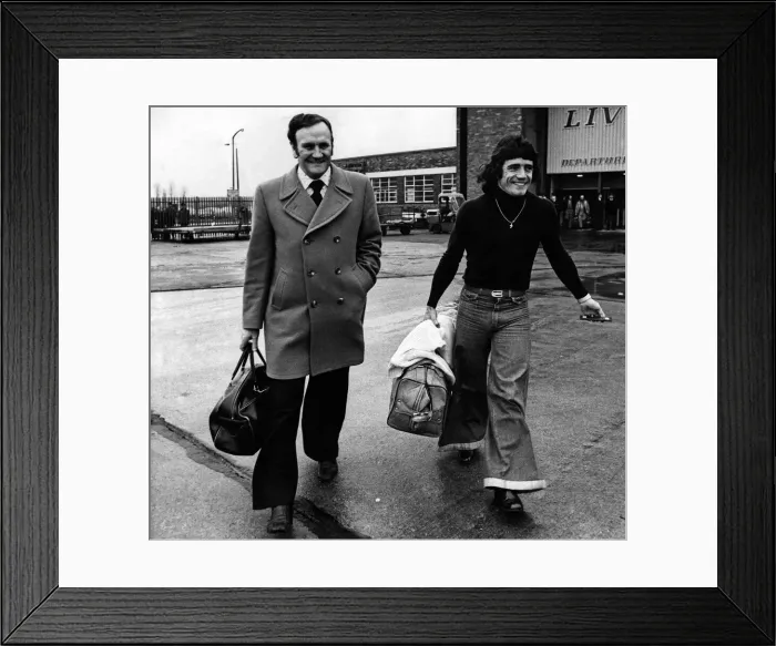Framed Print : Don Revie Manager England team seen here at Liverpool Airport with Kevin Keegan