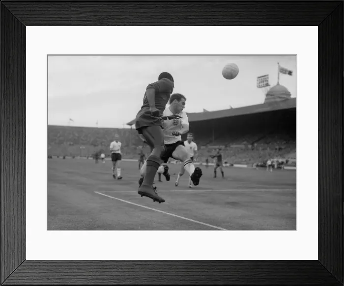 Framed Print : 1962 World Cup Qualifying match at Wembley Stadium. England 2 v Portugal 0