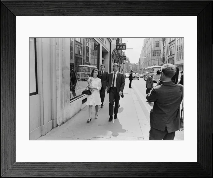Framed Print : 1966 World Cup Tournament in England. England hat trick hero Geoff Hurst with his Framed Print : 1966 World Cup Tournament in England. England hat trick hero Geoff Hurst with his