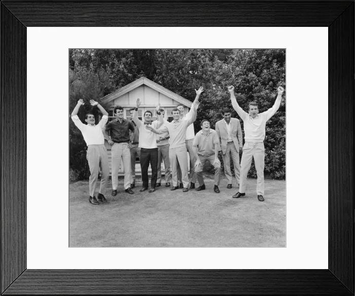 Framed Print : 1966 World Cup Tournament in England. Members of the Bulgaria football team