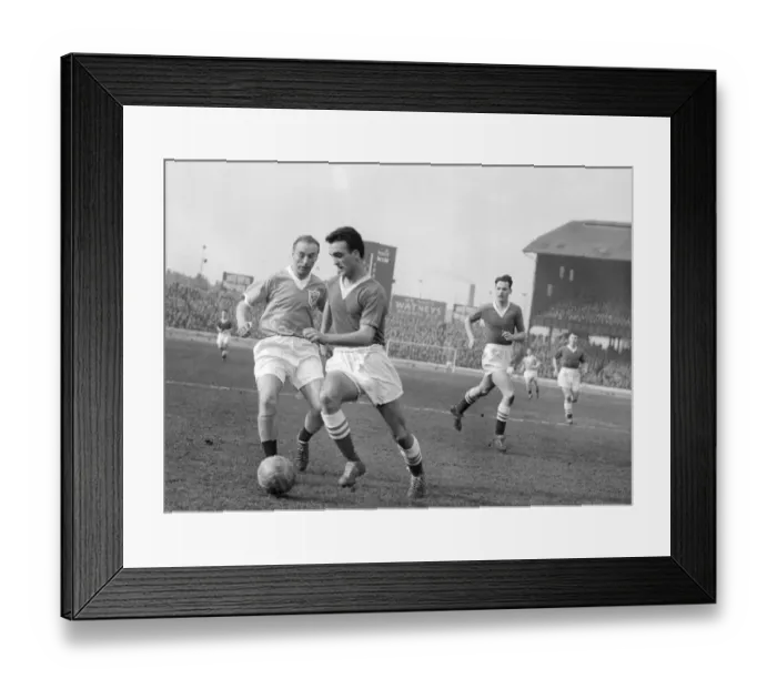 Framed Print : Chelsea v Blackpool league match at Stamford Bridge 15th March 1958