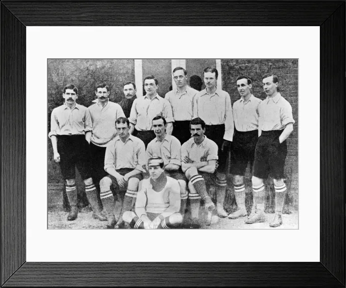Framed Print : Corinthians Football team pose for a group photgraph. Back row left to right