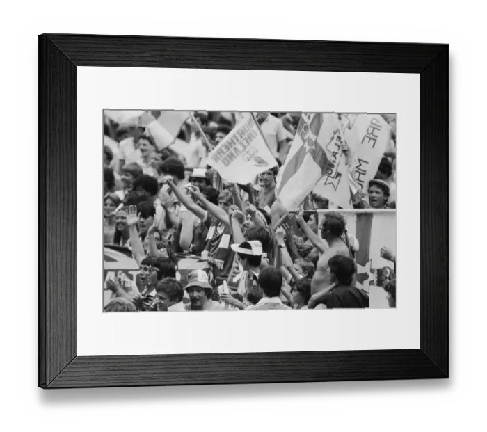 Framed Print : 1982 World Cup Finals in Madrid, Spain. Second Round Group D Match