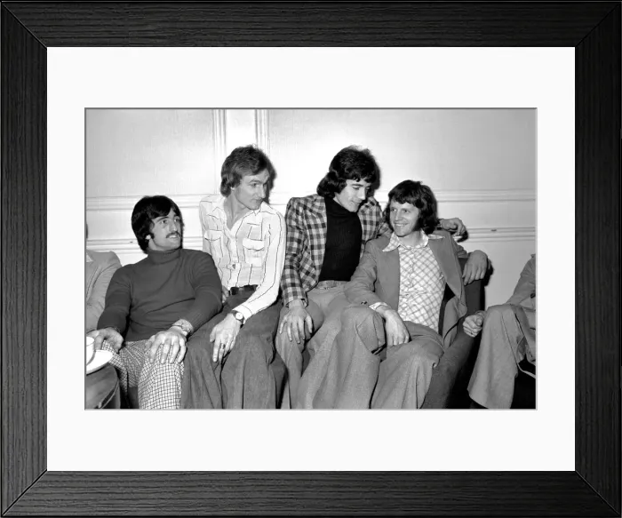Framed Print : Football: Don Revie pictured with some of the members of the England squad at West Park Framed Print : Football: Don Revie pictured with some of the members of the England squad at West Park