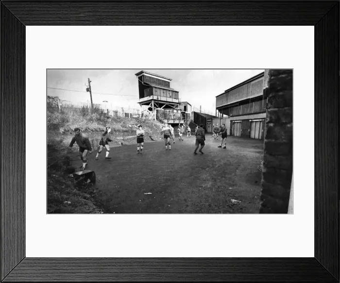 Framed Print : Billy Gray in the Lions between the railway line, the waste ground Framed Print : Billy Gray in the Lions between the railway line, the waste ground