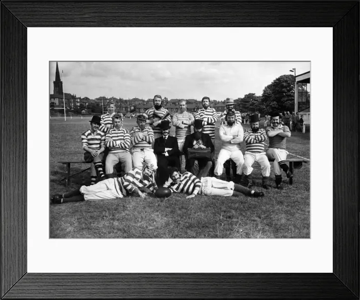 Framed Print : Manchester football club v The District match centenary