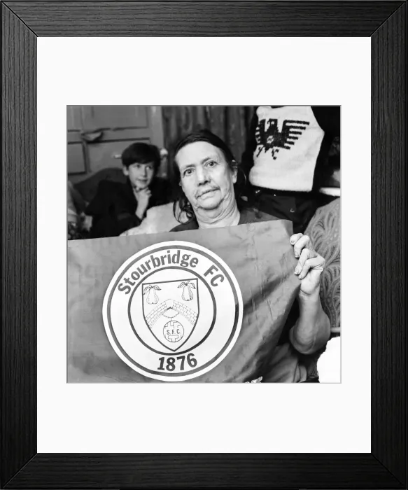Framed Print : Woman / Humour: Mrs. Alice Dakin. Banned by Football Club. January 1975 75-00261-001 Framed Print : Woman / Humour: Mrs. Alice Dakin. Banned by Football Club. January 1975 75-00261-001