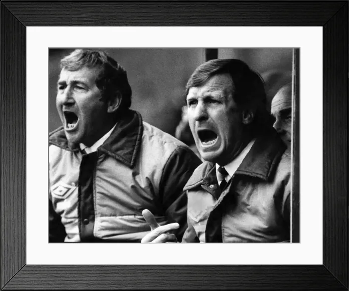 Framed Print : Promotion Blues!... Manchester City manager Billy McNeil (right Framed Print : Promotion Blues!... Manchester City manager Billy McNeil (right