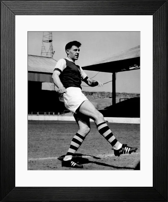 Framed Print : John Angus Burnley Footballer in training. May 1962 P006247 Framed Print : John Angus Burnley Footballer in training. May 1962 P006247