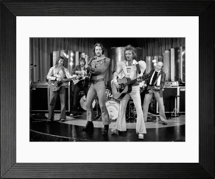 Framed Print : Frank Worthington and Grumbleweeds Pop Group. Leicester City Framed Print : Frank Worthington and Grumbleweeds Pop Group. Leicester City