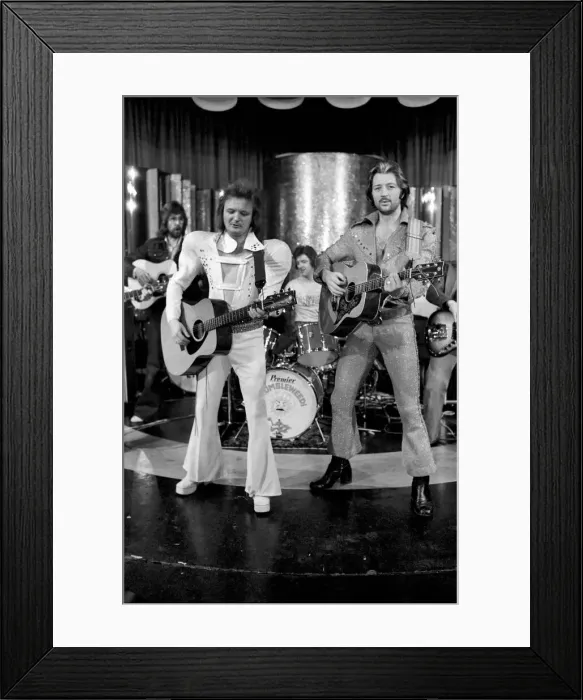 Framed Print : Frank Worthington and Grumbleweeds Pop Group. Leicester City Framed Print : Frank Worthington and Grumbleweeds Pop Group. Leicester City