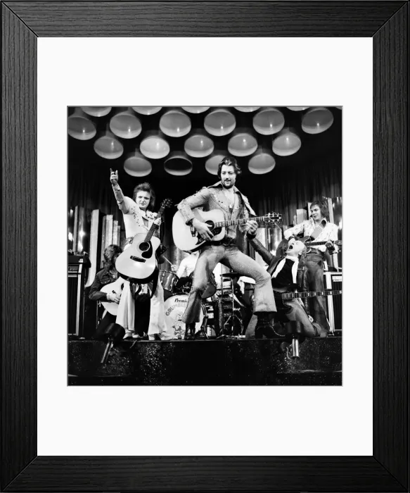 Framed Print : Frank Worthington and Grumbleweeds Pop Group. Leicester City Framed Print : Frank Worthington and Grumbleweeds Pop Group. Leicester City
