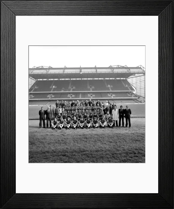 Framed Print : Chelsea Football Club Feature Seventy of the eighty staff pictured with their new