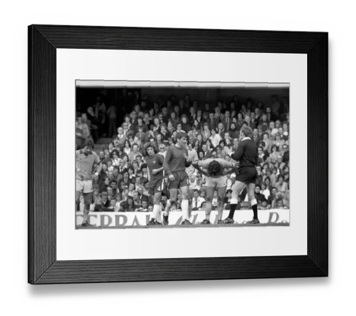 Framed Print : Division one football, Chelsea v Everton 1974 / 75 season Framed Print : Division one football, Chelsea v Everton 1974 / 75 season