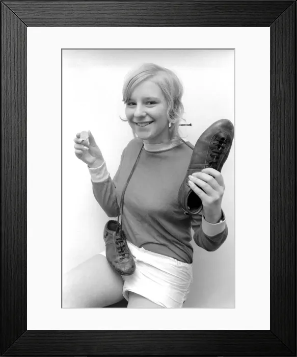 Framed Print : Girl. Sport. Football. Laura Sullivan - girl footballer transfered for 50p