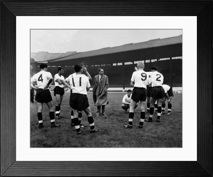 Framed Print : England Under 23 team trial game against an England eleven at Old Trafford, Manchester Framed Print : England Under 23 team trial game against an England eleven at Old Trafford, Manchester