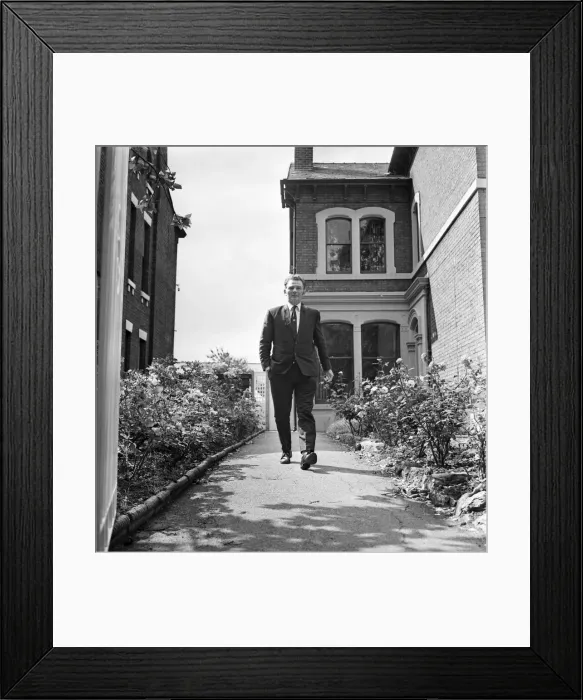 Framed Print : Alan Ball walks away from the new Preston North End Youth Hostel. July 1970 70-6825 Framed Print : Alan Ball walks away from the new Preston North End Youth Hostel. July 1970 70-6825