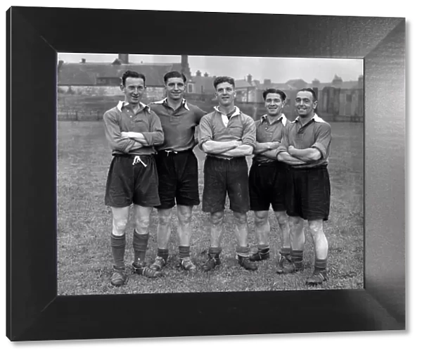 York City F. C. Season 1946 - 7. Left to right. R. Ferguson (goal keeper): W