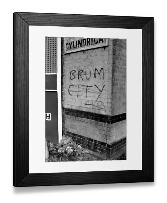 Framed Print : General views of Graffiti after a football match. February 1975 Framed Print : General views of Graffiti after a football match. February 1975