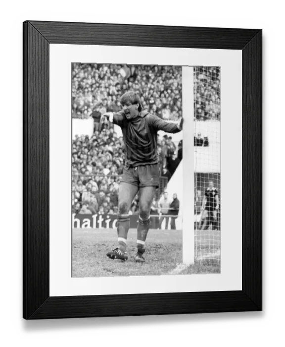 Framed Print : Tottenham Hotspur v. Chelsea Chelsea goalkeeper Eddie Niedzwiecki shouting orders Framed Print : Tottenham Hotspur v. Chelsea Chelsea goalkeeper Eddie Niedzwiecki shouting orders