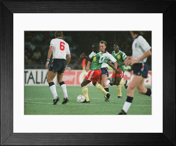 Framed Print : England v Cameroon World Cup Quarter Final match at the Stadio San Paolo, Naples, Italy Framed Print : England v Cameroon World Cup Quarter Final match at the Stadio San Paolo, Naples, Italy