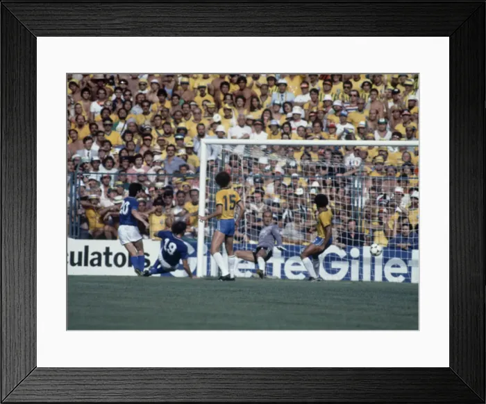 Framed Print : 1982 World Cup Second Round Group C match in Barcelona, Spain. Italy 3 v Brazil 2 Framed Print : 1982 World Cup Second Round Group C match in Barcelona, Spain. Italy 3 v Brazil 2