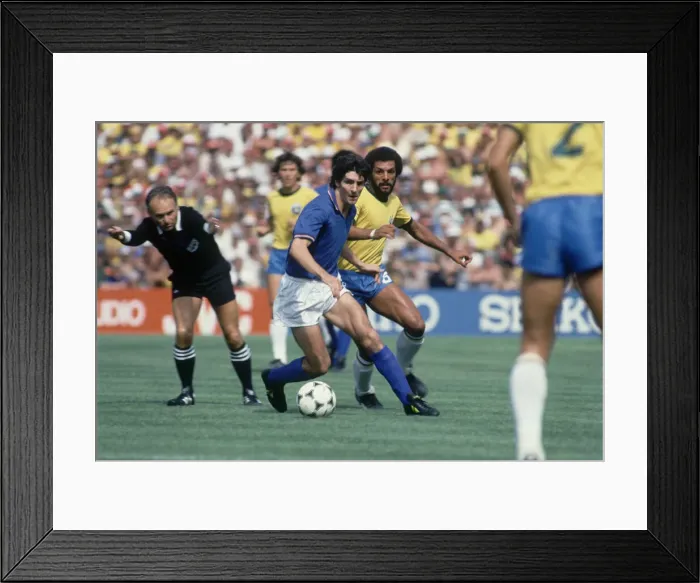 Framed Print : 1982 World Cup Second Round Group C match in Barcelona, Spain. Italy 3 v Brazil 2 Framed Print : 1982 World Cup Second Round Group C match in Barcelona, Spain. Italy 3 v Brazil 2