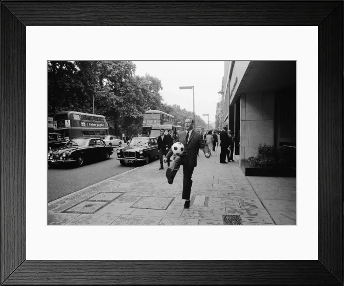 Framed Print : 1966 World Cup Tournament in England. With a kick and header Framed Print : 1966 World Cup Tournament in England. With a kick and header
