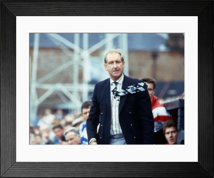 Framed Print : Ayr United football manager Ally MacLeod. September 1988 Framed Print : Ayr United football manager Ally MacLeod. September 1988