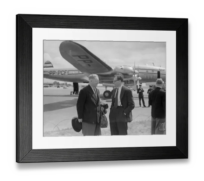 Framed Print : The England football squad at London airport just before departing to Brazil to