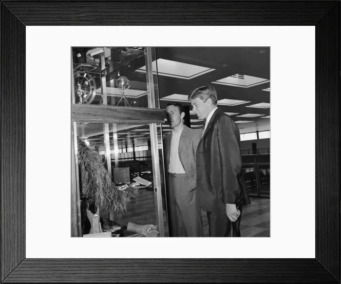 Framed Print : The England football team at London Airport before their flight to Santiago Framed Print : The England football team at London Airport before their flight to Santiago