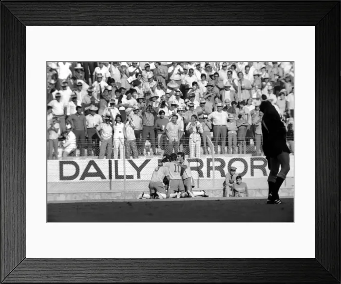 Framed Print : Brazil v. Uruguay: World Cup Semi-Final. A private gathering of Brazilian players after