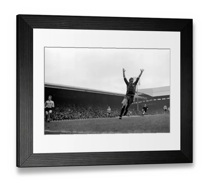 Framed Print : Sport: Football: Liverpool v. Southampton. Arms aloft jubilant Roger Hunt runs away Framed Print : Sport: Football: Liverpool v. Southampton. Arms aloft jubilant Roger Hunt runs away