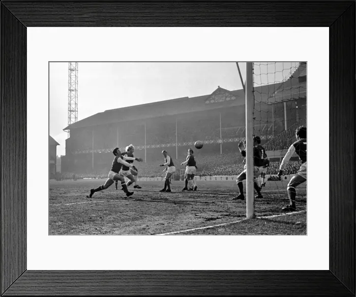 Framed Print : Everton v. Arsenal: Ball goes loose in penalty area, Whittle hooks loose ball into goal Framed Print : Everton v. Arsenal: Ball goes loose in penalty area, Whittle hooks loose ball into goal