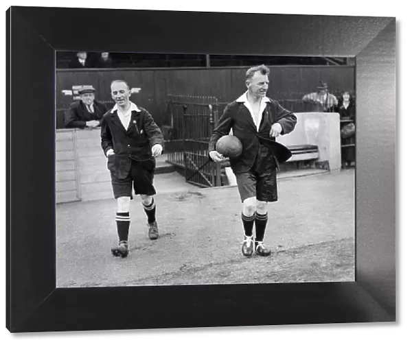 Football Referees: Left to Right: A. E. Smith and G. Dutton circa 1950. P007086