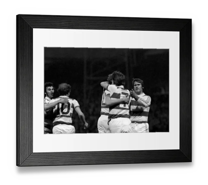 Framed Print : Sport: Football: Queens Park Rangers vs. Manchester United. April 1977 77-02218-048