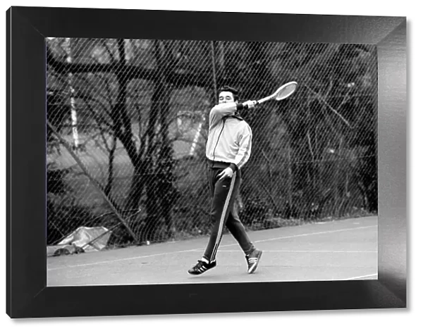 Brian Clough Nottingham Forest manager playing tennis. January 1975 75-00170-006