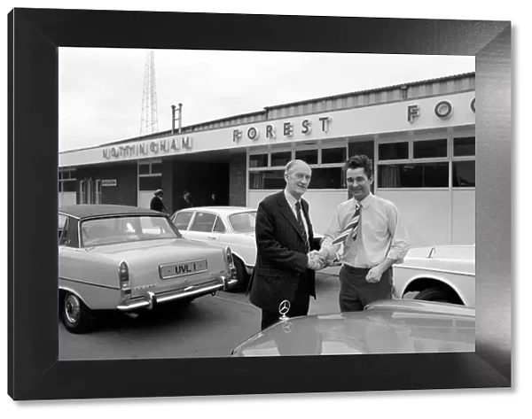 Brian Clough new Manager of Nottingham Forest F. C. Brian Clough shakes hands with