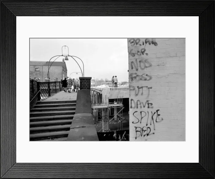 Framed Print : Football Graffiti. February 1975 75-01054-005 Framed Print : Football Graffiti. February 1975 75-01054-005