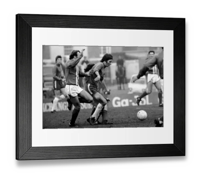 Framed Print : Football; Chelsea F. C. vs. Birmingham F. C. February 1975 75-00764-044
