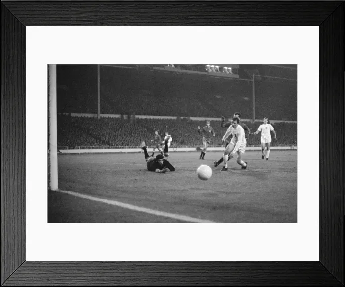 Framed Print : European Nations Cup Quarter Final First Leg match. England 1 v Spain 0